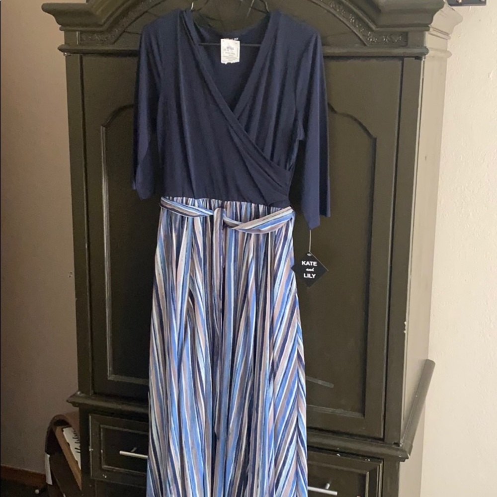 Cross front Maxi dress